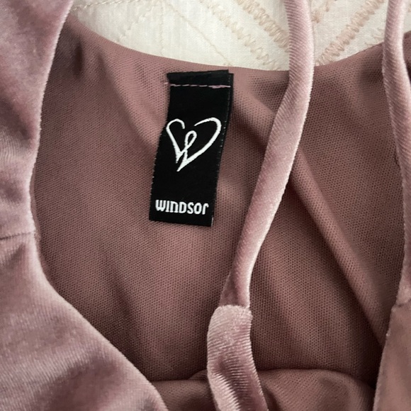 Purple / Silver Velvet Dress - Picture 5 of 6